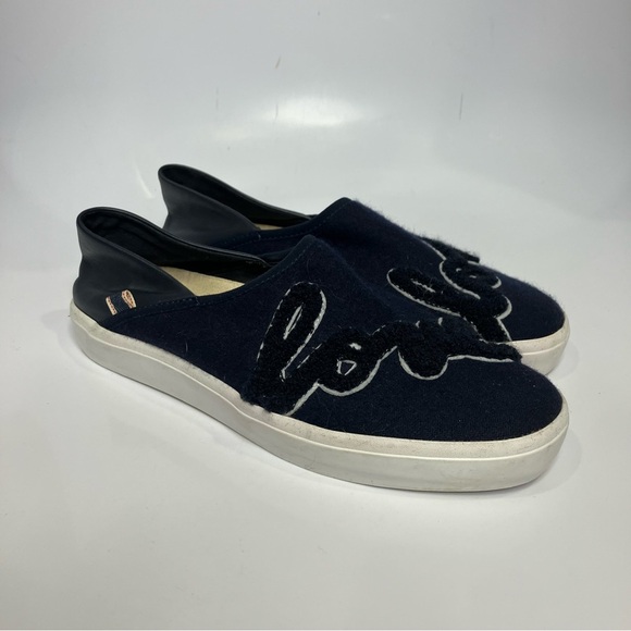 Ellen Degeneres Jolind lagoon style slip-on shoes Love navy blue size 9 - Picture 1 of 8